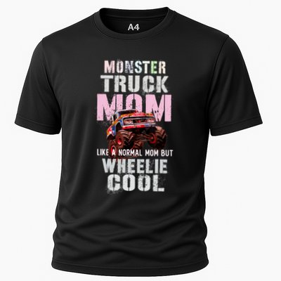 Pink MONSTER Truck MOM Like Normal Mama But Wheelie Cool Performance Shirt