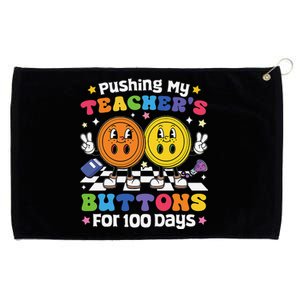 Pushing My TeacherS Buttons For 100 Days 100 Days Of School Grommeted Golf Towel