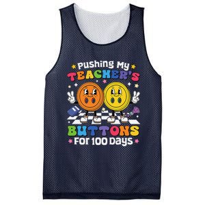 Pushing My TeacherS Buttons For 100 Days 100 Days Of School Mesh Reversible Basketball Jersey Tank