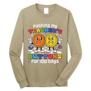 Pushing My TeacherS Buttons For 100 Days 100 Days Of School Long Sleeve Shirt