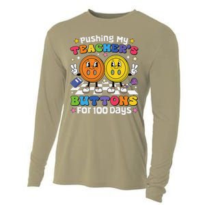 Pushing My TeacherS Buttons For 100 Days 100 Days Of School Cooling Performance Long Sleeve Crew