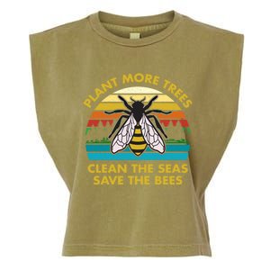 Plant More Trees Clean The Seas Save The Bees Earth Day Gift Garment-Dyed Women's Muscle Tee