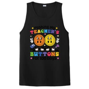 Pushing My TeacherS Buttons For 100 Days 100 Days Of School PosiCharge Competitor Tank