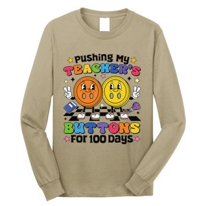 Pushing My TeacherS Buttons For 100 Days 100 Days Of School Long Sleeve Shirt