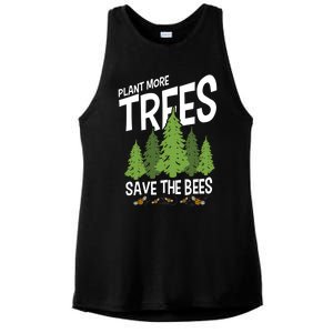 Plant More Trees Save The Bees Gift Ladies PosiCharge Tri-Blend Wicking Tank