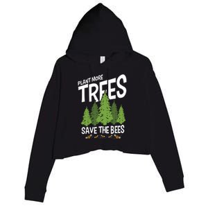 Plant More Trees Save The Bees Gift Crop Fleece Hoodie