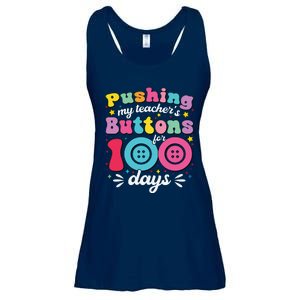 Pushing My TeacherS Buttons For 100 Days 100 Days Of School Ladies Essential Flowy Tank