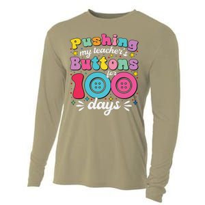 Pushing My TeacherS Buttons For 100 Days 100 Days Of School Cooling Performance Long Sleeve Crew