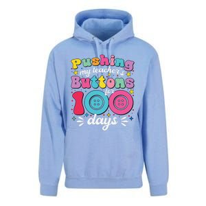 Pushing My TeacherS Buttons For 100 Days 100 Days Of School Unisex Surf Hoodie