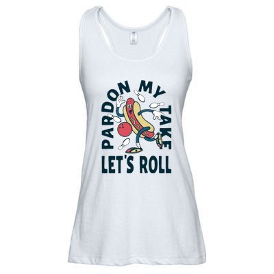 Pardon My Take Let's Roll Ladies Essential Flowy Tank