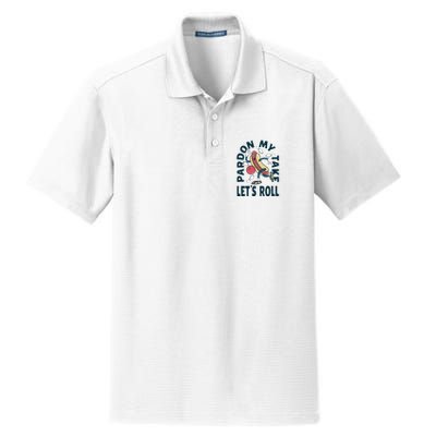 Pardon My Take Let's Roll Dry Zone Grid Polo