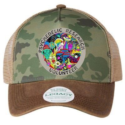 Psychedelic Mushroom Trip Psychedelic Research Gift Legacy Tie Dye Trucker Hat