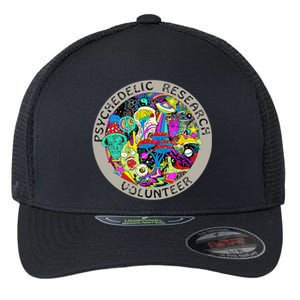 Psychedelic Mushroom Trip Psychedelic Research Gift Flexfit Unipanel Trucker Cap