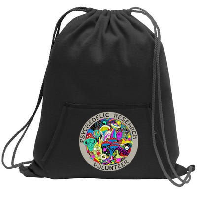 Psychedelic Mushroom Trip Psychedelic Research Gift Sweatshirt Cinch Pack Bag