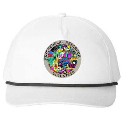 Psychedelic Mushroom Trip Psychedelic Research Gift Snapback Five-Panel Rope Hat