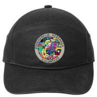 Psychedelic Mushroom Trip Psychedelic Research Gift 7-Panel Snapback Hat