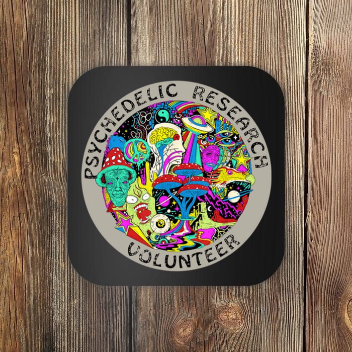 Psychedelic Mushroom Trip Psychedelic Research Gift Coaster