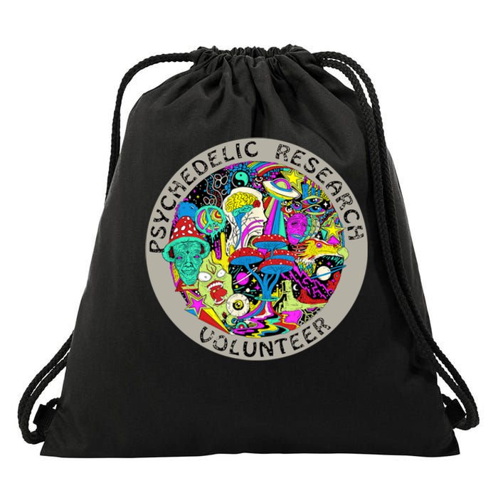 Psychedelic Mushroom Trip Psychedelic Research Gift Drawstring Bag