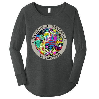 Psychedelic Mushroom Trip Psychedelic Research Gift Women's Perfect Tri Tunic Long Sleeve Shirt