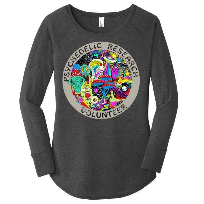 Psychedelic Mushroom Trip Psychedelic Research Gift Women's Perfect Tri Tunic Long Sleeve Shirt