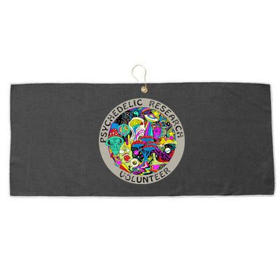 Psychedelic Mushroom Trip Psychedelic Research Gift Large Microfiber Waffle Golf Towel