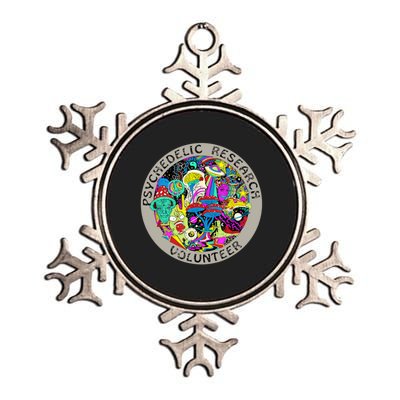 Psychedelic Mushroom Trip Psychedelic Research Gift Metallic Star Ornament