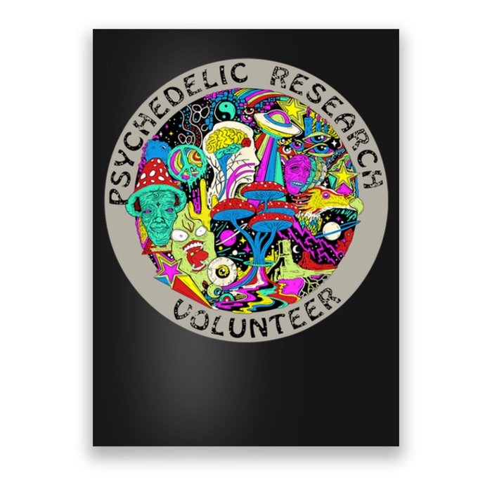 Psychedelic Mushroom Trip Psychedelic Research Gift Poster