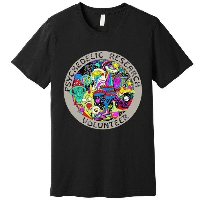 Psychedelic Mushroom Trip Psychedelic Research Gift Premium T-Shirt