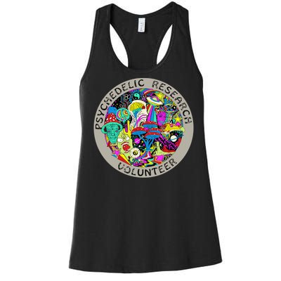 Psychedelic Mushroom Trip Psychedelic Research Gift Women's Racerback Tank