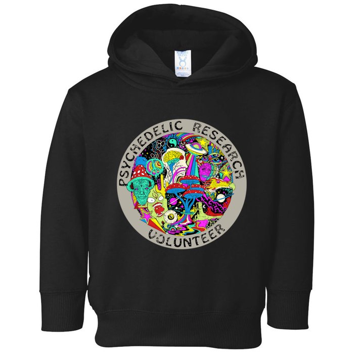 Psychedelic Mushroom Trip Psychedelic Research Gift Toddler Hoodie