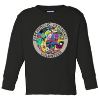 Psychedelic Mushroom Trip Psychedelic Research Gift Toddler Long Sleeve Shirt