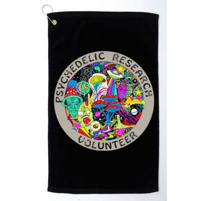 Psychedelic Mushroom Trip Psychedelic Research Gift Platinum Collection Golf Towel