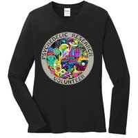 Psychedelic Mushroom Trip Psychedelic Research Gift Ladies Long Sleeve Shirt