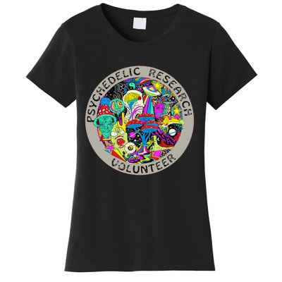 Psychedelic Mushroom Trip Psychedelic Research Gift Women's T-Shirt