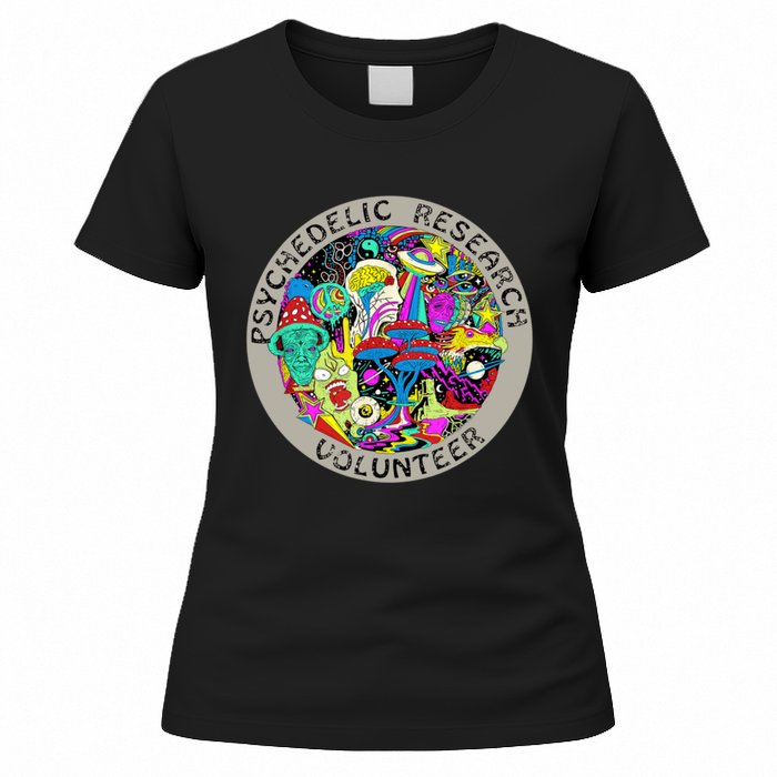 Psychedelic Mushroom Trip Psychedelic Research Gift Women's T-Shirt