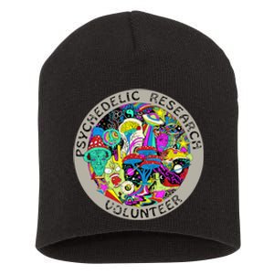 Psychedelic Mushroom Trip Psychedelic Research Gift Short Acrylic Beanie