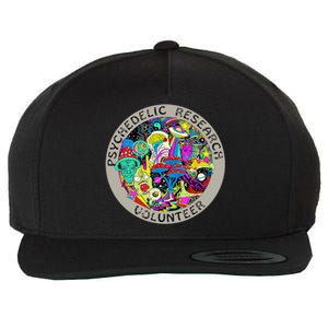 Psychedelic Mushroom Trip Psychedelic Research Gift Wool Snapback Cap