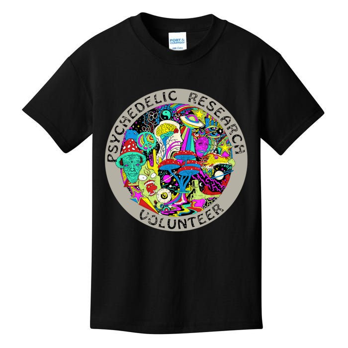 Psychedelic Mushroom Trip Psychedelic Research Gift Kids T-Shirt