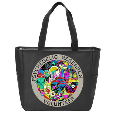 Psychedelic Mushroom Trip Psychedelic Research Gift Zip Tote Bag