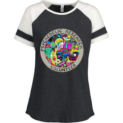 Psychedelic Mushroom Trip Psychedelic Research Gift Enza Ladies Jersey Colorblock Tee