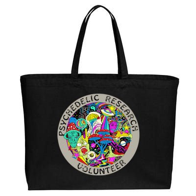 Psychedelic Mushroom Trip Psychedelic Research Gift Cotton Canvas Jumbo Tote