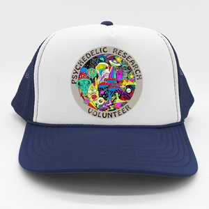 Psychedelic Mushroom Trip Psychedelic Research Gift Trucker Hat