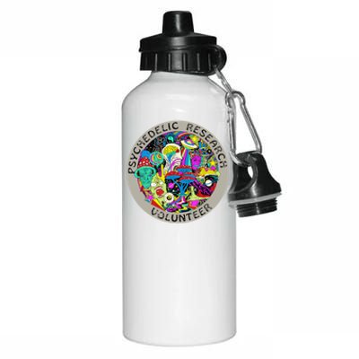 Psychedelic Mushroom Trip Psychedelic Research Gift Aluminum Water Bottle