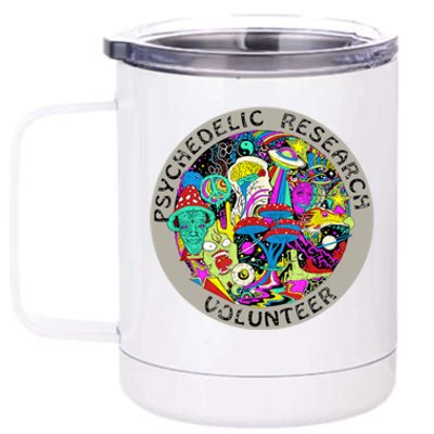 Psychedelic Mushroom Trip Psychedelic Research Gift 12 oz Stainless Steel Tumbler Cup