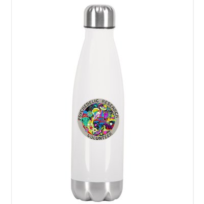 Psychedelic Mushroom Trip Psychedelic Research Gift Stainless Steel Insulated Water Bottle