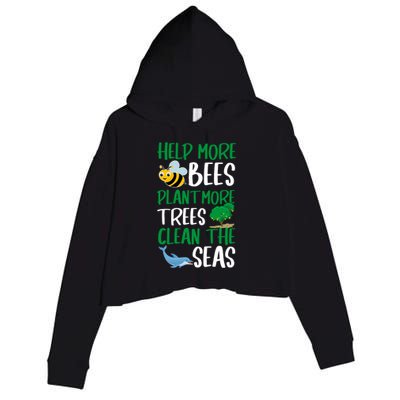 Plant More Trees Clean The Seas Climate Change Meaningful Gift Crop Fleece Hoodie