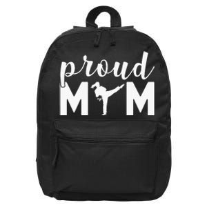 Proud Mom Taekwondo Martial Arts Sparring Fighting Boxing 16 in Basic Backpack