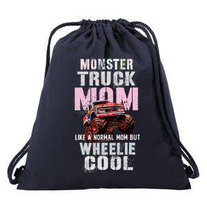 Pink MONSTER Truck MOM Like Normal Mama But Wheelie Cool Drawstring Bag