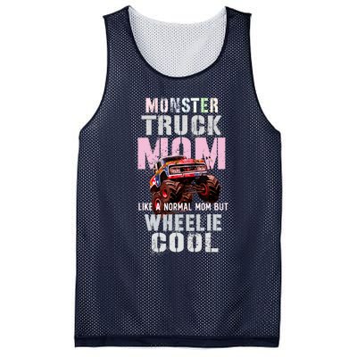 Pink MONSTER Truck MOM Like Normal Mama But Wheelie Cool Mesh Reversible Basketball Jersey Tank