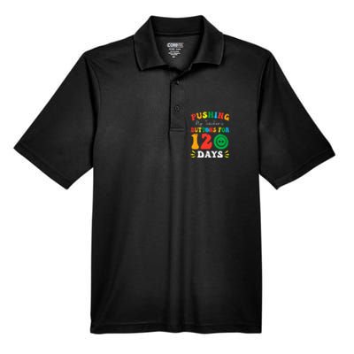 Pushing My Teacher's Buttons For 120 Days 120th Day School Men's Origin Performance Pique Polo